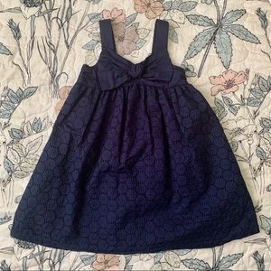 Precious navy eyelet dress. NWT - Size 5T